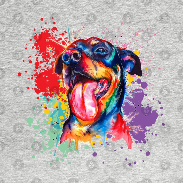 Colorful funny dog by  Memosh Everything 